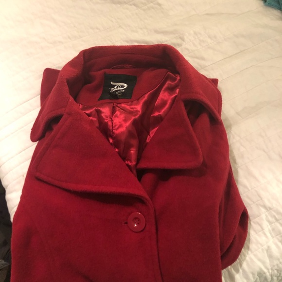 red dress coat womens